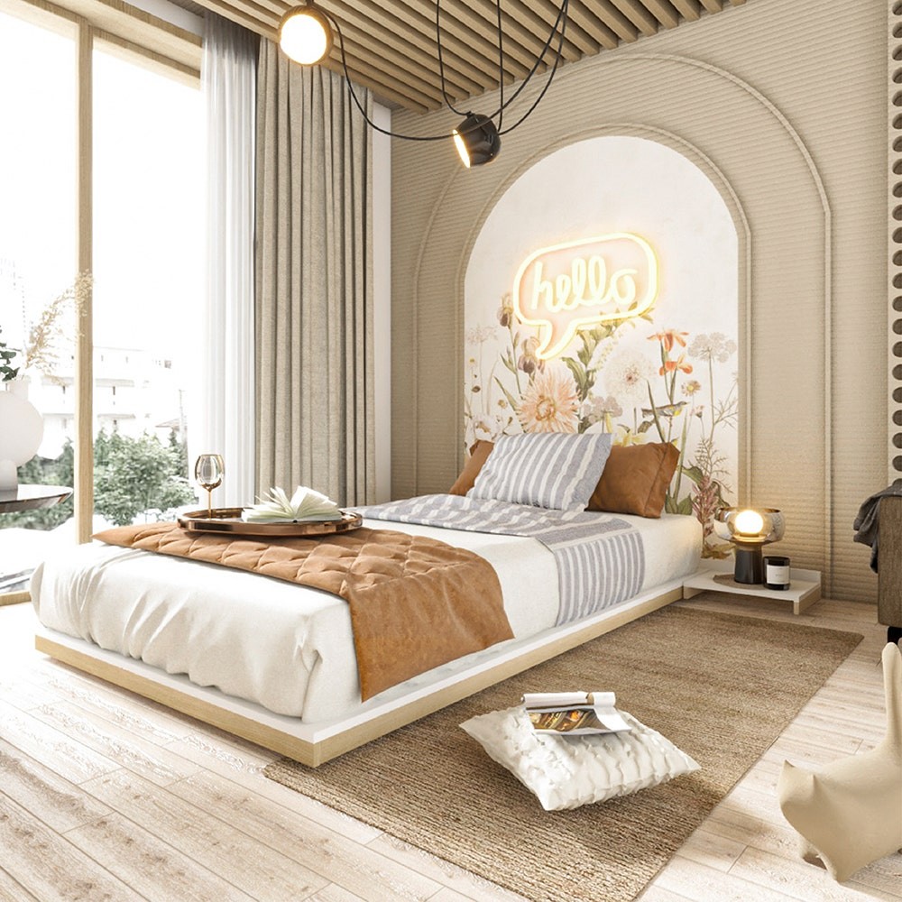 SB Design Square เตียง 3.5 ฟุต KC-PLAY รุ่น SLEEPI สีขาว (160 x 203 x 10 ซม. *ความกว้างรวมข้างเตียง) แบรนด์ KONCEPT FUR
