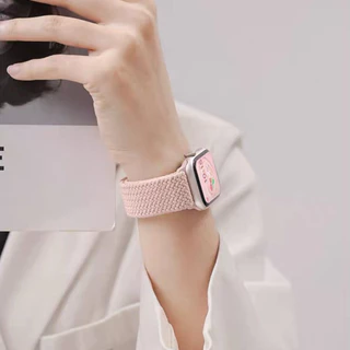 สายยางยืดไนลอน For IWatch Apple Watch Ultra 3 2 Series 11 10 9 8 7 5 6 4 3 SE 49มม 45มม 46มม 44มม 42มม 40มม 38มม เทปถัก