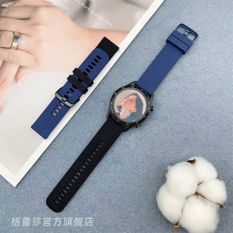 สายนาฬิกาชิลิโคนลายสก๊อตสำหรับRedmi watch 5active/lite สายsmart watch ขนาด20mm22mm
