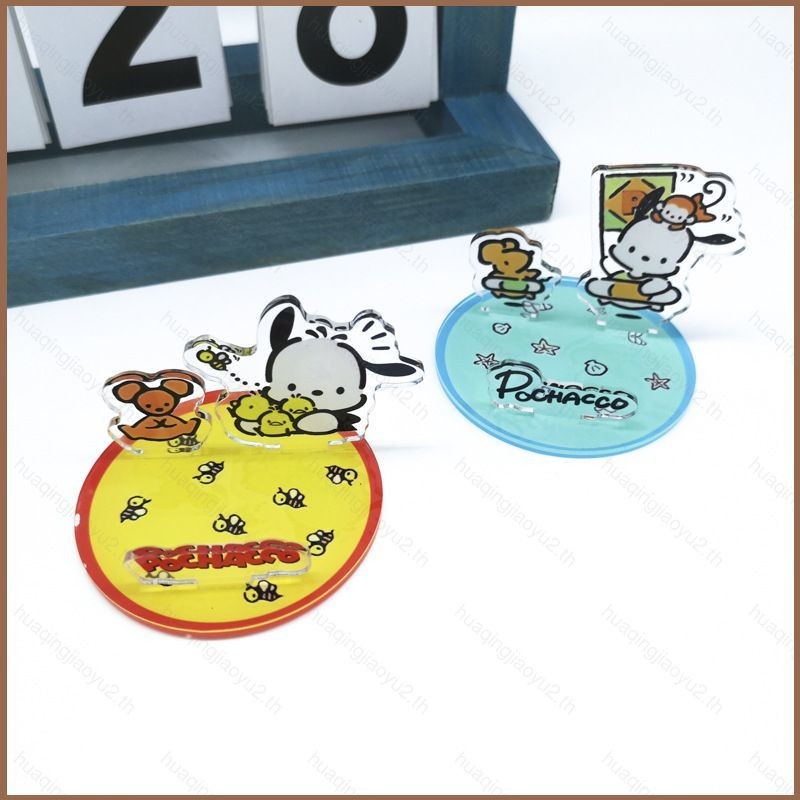 Sanrio Pochacco แผ่นอะคริลิคผู้ถือการ์ตูนผู้ถือโทรศัพท์มือถือของขวัญสําหรับสาวเครื่องประดับรูปของเล่นสําหรับเด็ก