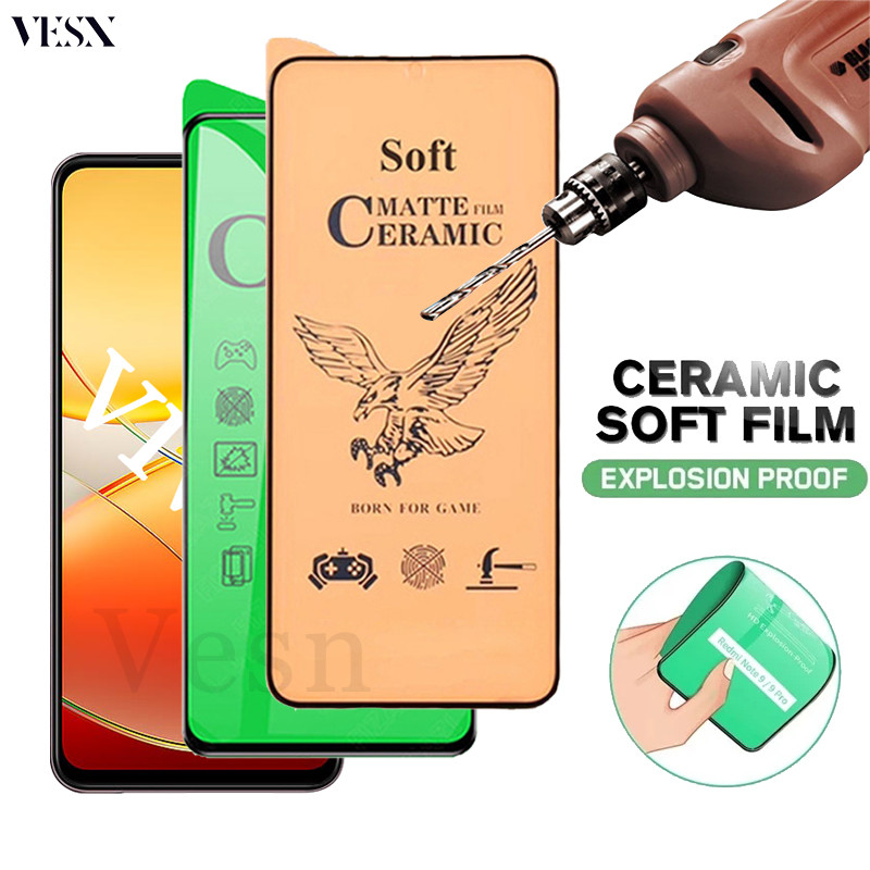 ฟิล์มเซรามิก แบบใส เต็มจอของแท้ ฟิล์มกันรอย ฟิล์มพลาสติก ไม่แตก VIVO Y200 Y200e Y100 Y58 Y38 Y36 Y35