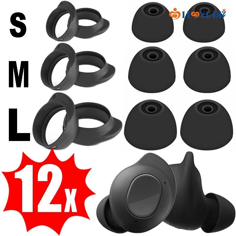 6 คู่บลูทูธหูฟังหูตะขอที่อุดหูชุดสําหรับ SAMSUNG Galaxy Buds FE หูฟัง Wingtips ซิลิโคนอ่อนนุ่ม Anti Slip หูเคล็ดลับ