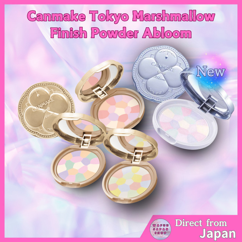 แป้งฝุ่น Canmake Tokyo Marshmallow Finish Powder Abloom SPF19 PA++ 【01】Dearest Bouquet 【02】Sakura Tu