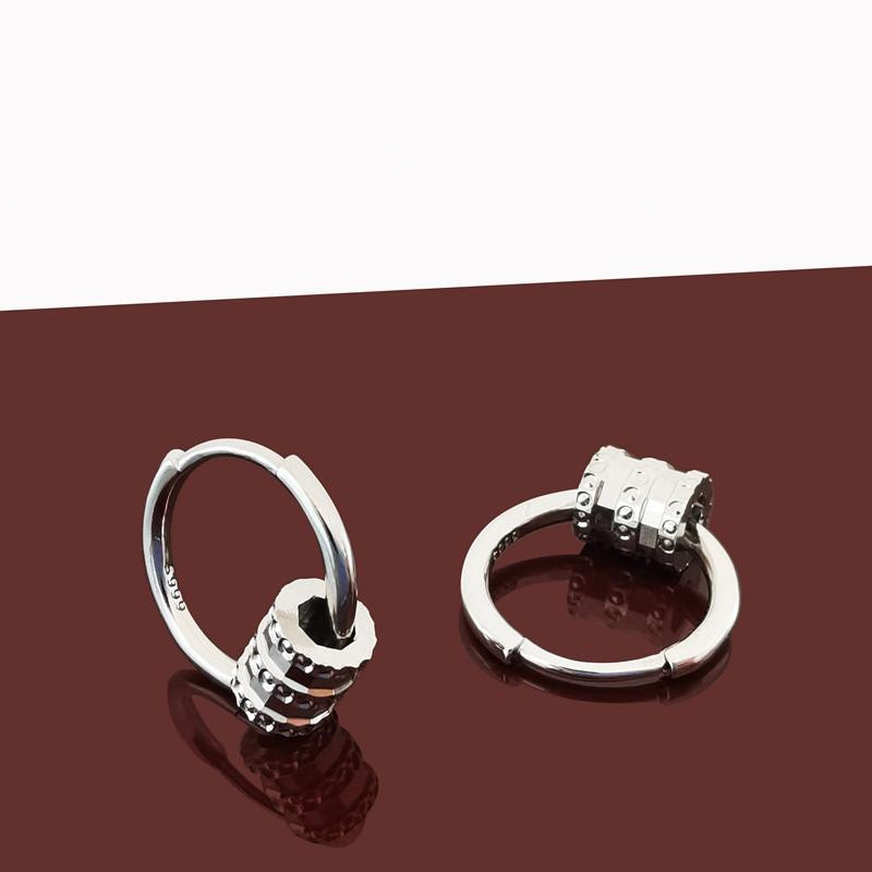 ส925 เงินสเตอร์ลิงต่างหูสไตล์ใหม่ร้อนขายผู้ชาย ซอก ออกแบบ สูง-จบ หญิงเดี่ยวต่างหู - รูปที่ 5