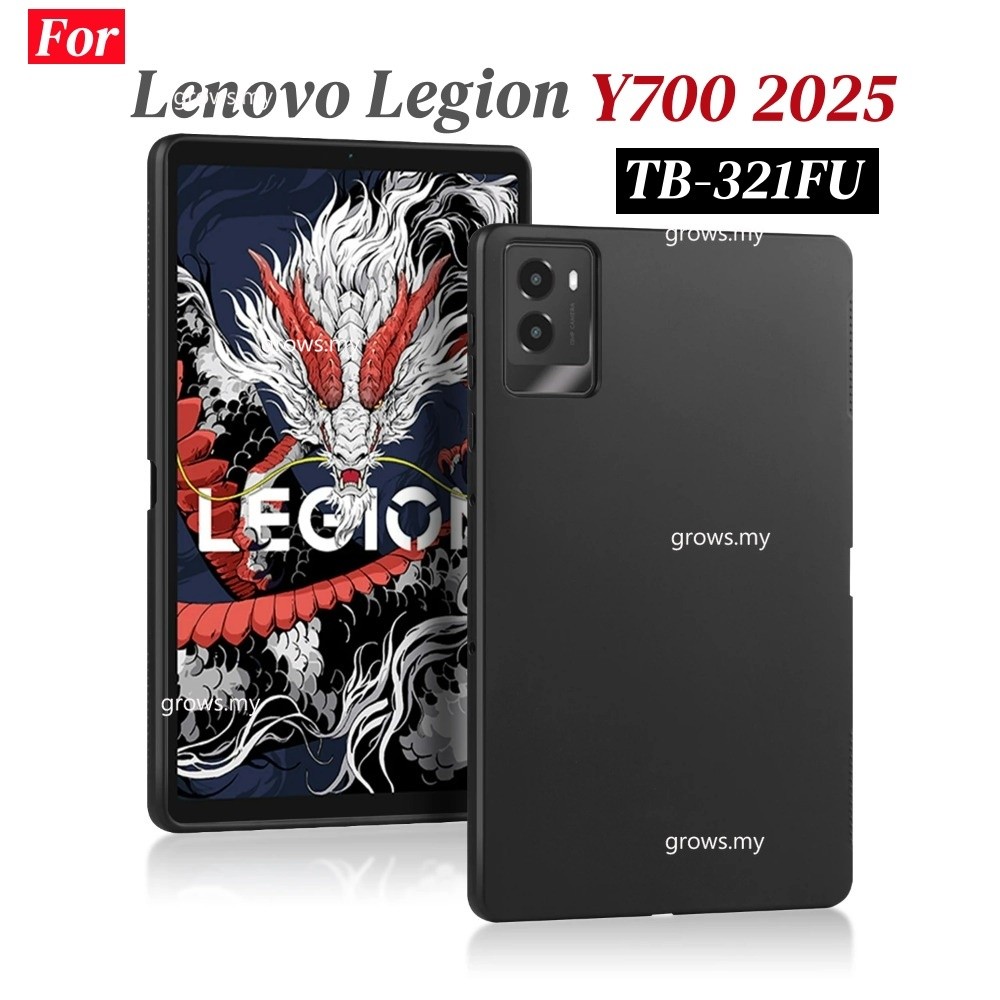 กรณีแท็บเล็ตสําหรับ Lenovo LEGION Y700 2025 แท็บเล็ตเกม LEGION Y700 3rd Gen 8.8 นิ้ว TB321FU สีดํานุ่ม TPU ซิลิโคน Slim กันกระแทกยืดหยุ่น Anti-drop Shell