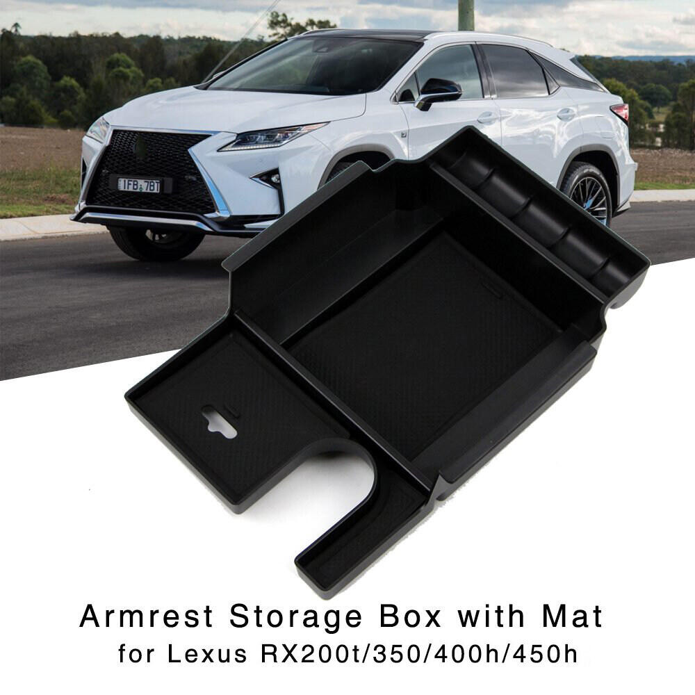Xm-armrest กล่องเก็บสําหรับ 2016 2017 2018 2019 2020 2021 Lexus RX200t RX350 RX400h RX450h คอนโซลกลางผู้ถือถาด