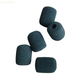 Louting 5PCS ไมโครโฟนสีดําชุดหูฟังโฟมฟองน้ํากระจก Mic Cover