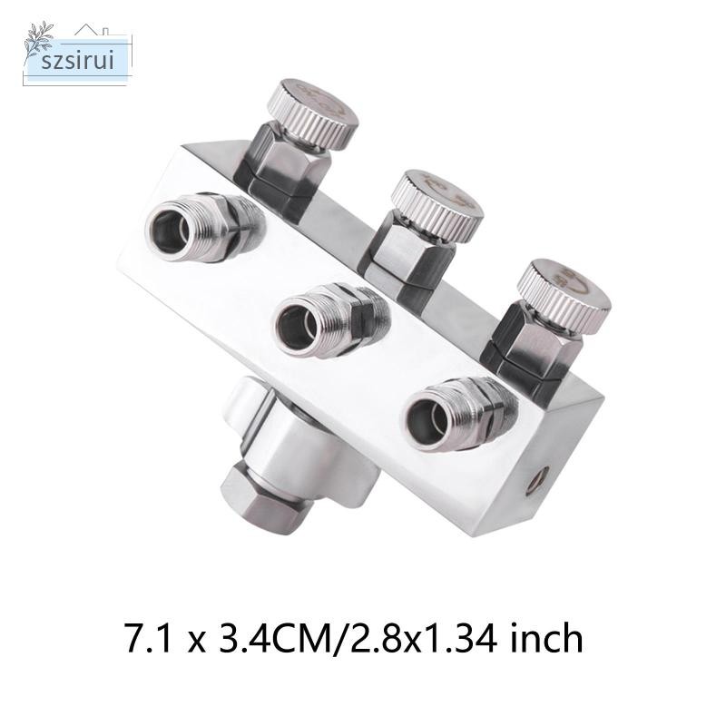 [szsirui] Airbrush Adaptor Splitter Portable Air Outlet Airbrush Disconnect Connector 1 in 3 out