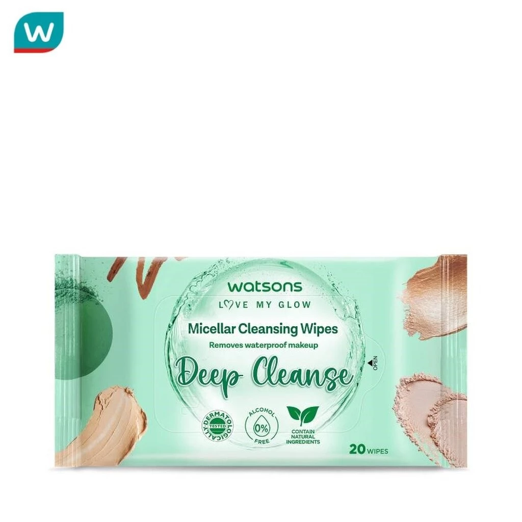 Watsons วัตสัน ไมเซลล่าร์ คลีนซิ่ง ไวพ์ ดีพ คลีนซ์ 20 แผ่น.