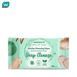 Watsons วัตสัน ไมเซลล่าร์ คลีนซิ่ง ไวพ์ ดีพ คลีนซ์ 20 แผ่น.