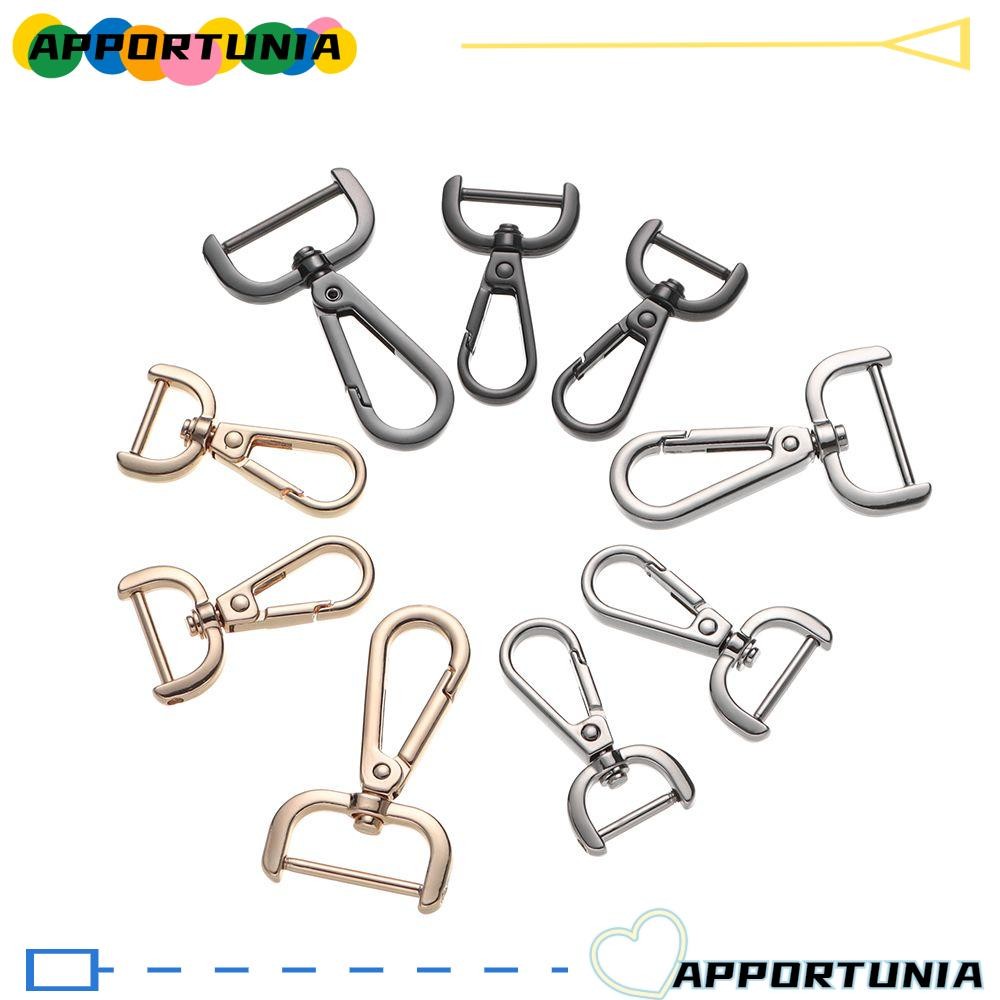 Apportunia สกรูหัวเข็มขัดฮาร์ดแวร์ปลอกคอ Carabiner Snap หนังหัตถกรรมเข็มขัดโลหะจับตะขอ Snap ที่ถอดออกได้