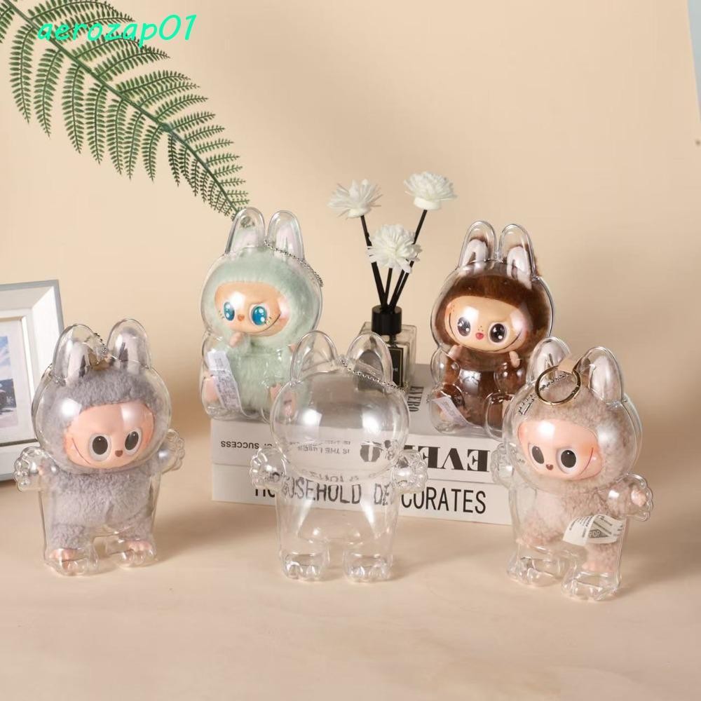 Aerozap Labubu Protective Shell กันน้ําป้องกันการสูญหาย|Labubu Storage Bag, Collectible Peadant ป้องกันฝุ่นที่ถอดออกได้โปร่งใสกันฝุ่นเด็ก