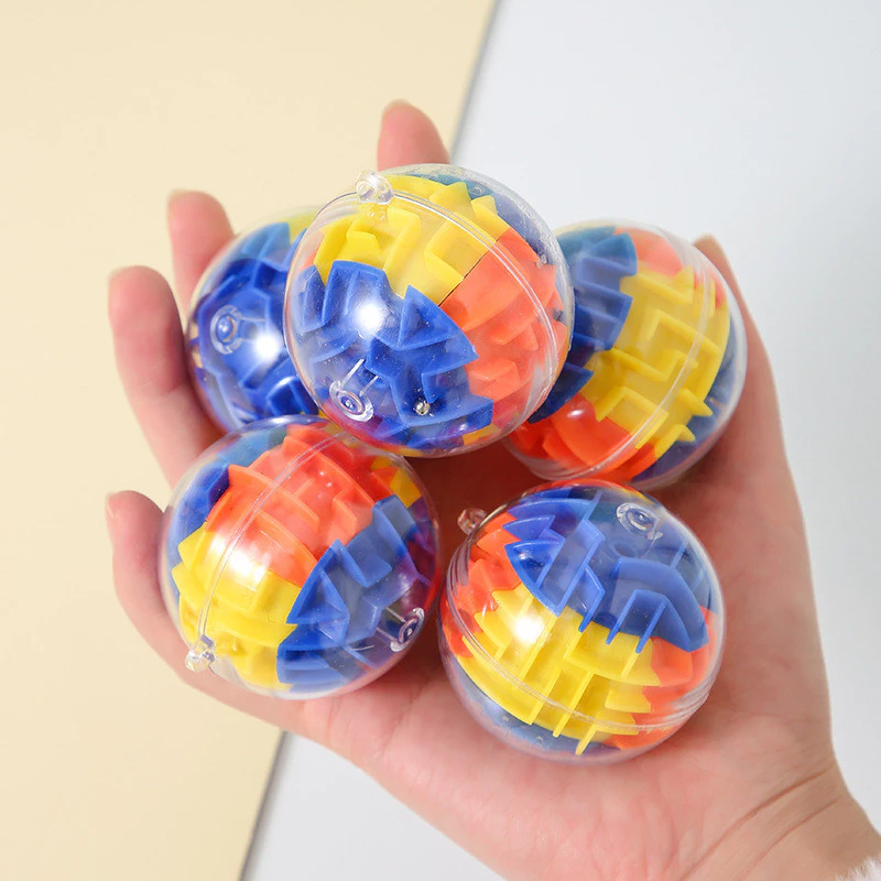 GeeToy ลูกบอลเขาวงกต 3D โปร่งใส ของเล่นลูกบาศก์รูบิคทรงกลมวิเศษ ของเล่นเพื่อการศึกษาบรรเทาความเครียด เหมาะสำหรับเด็ก thumbnail 4
