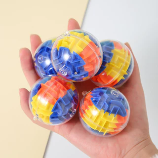 GeeToy ลูกบอลเขาวงกต 3D โปร่งใส ของเล่นลูกบาศก์รูบิคทรงกลมวิเศษ ของเล่นเพื่อการศึกษาบรรเทาความเครียด เหมาะสำหรับเด็ก