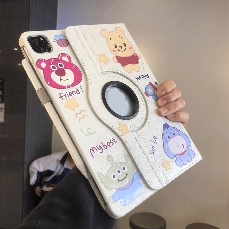 360.เคสฝาพับ หมุนได้360 ํ ตั้งได้ เคส Huawei Honor Pad X9 11.5 2024 เคสหนัง ลายการ์ตูน น่ารัก เคสกันกระแทก Smart Case