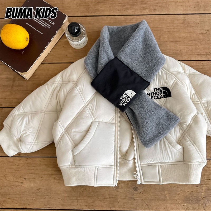 Buma KIDS เสื้อผ้าฝ้ายลําลองสําหรับเด็ก, ชุดเบสบอลคอตั้งแบบหนาทันสมัย