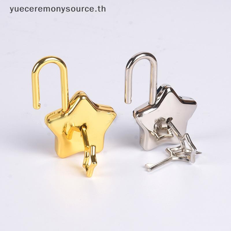 SELL Best Mini Star Shape Archaize Padlocks Locker Security Key Lock พร้อมกุญแจล็อคกระเป๋าเดินทาง ~