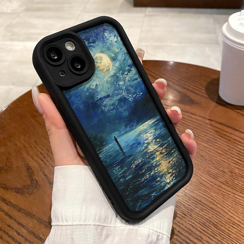 เหมาะสำหรับ Redmi Note 12 4G 5G Pro 11 Plus SE 11S 13 กรณีโทรศัพท์มือถือกันกระแทกเคส Artistic River 