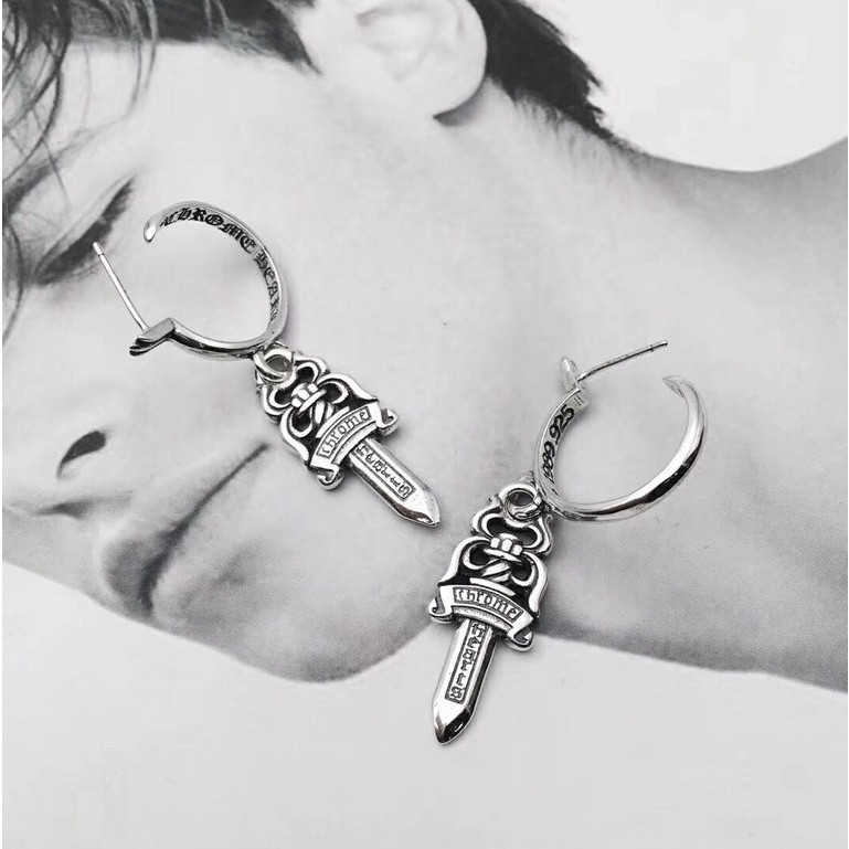 Earrings sterling silver 925 Seiko holy sword Retro earrings, girls, every pair of earrings, earring