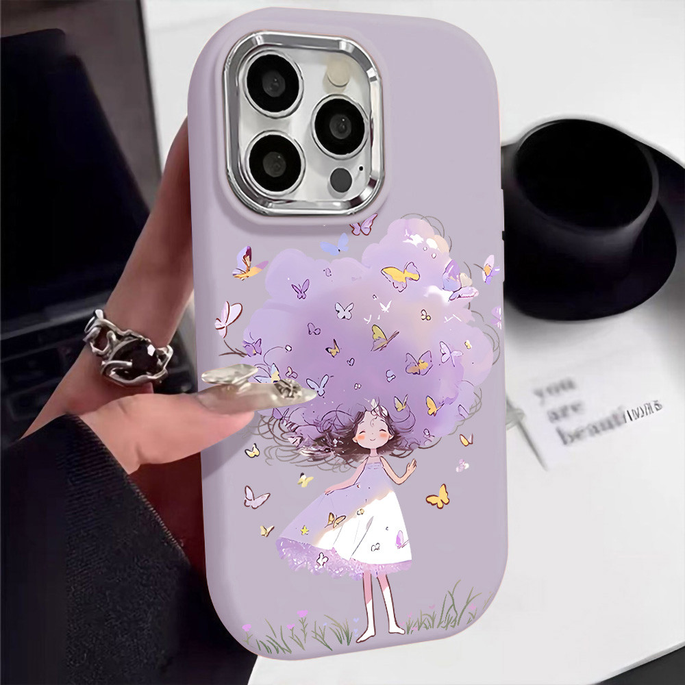 เคสโทรศัพท์มือถือ for iPhone 11 XR เคส iPhone 13 12 15 14 16 Pro Max XS Max 7 8 Plus การ์ตูนป้องกันการตกจากเหมืองโลหะ