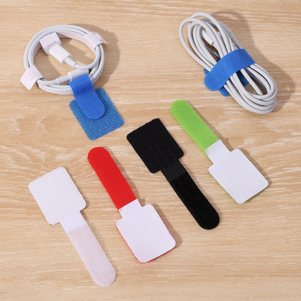 สายชาร์จ Organizer Self-Adhesive สายไฟสายเคเบิลข้อมูลจัดเก็บสายสามารถวาง 3M กาว Velcro สาย Organi