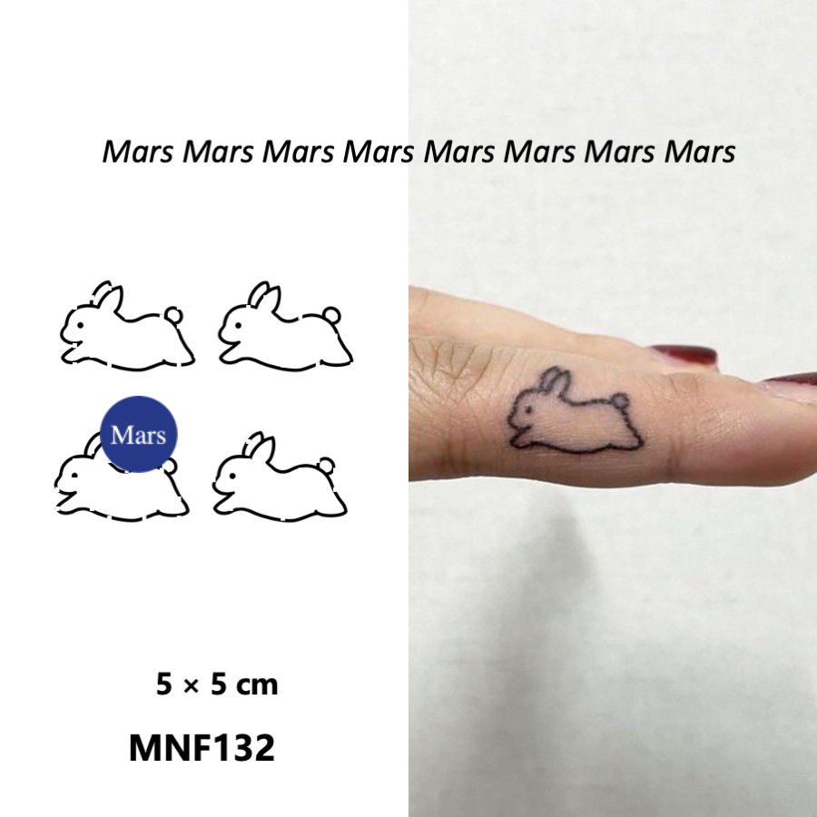 Mars Tattoo NEW Technology Magic - ติดทนนาน 2 สัปดาห์ รอยสักกึ่งถาวร กระต่ายน่ารัก MNF132