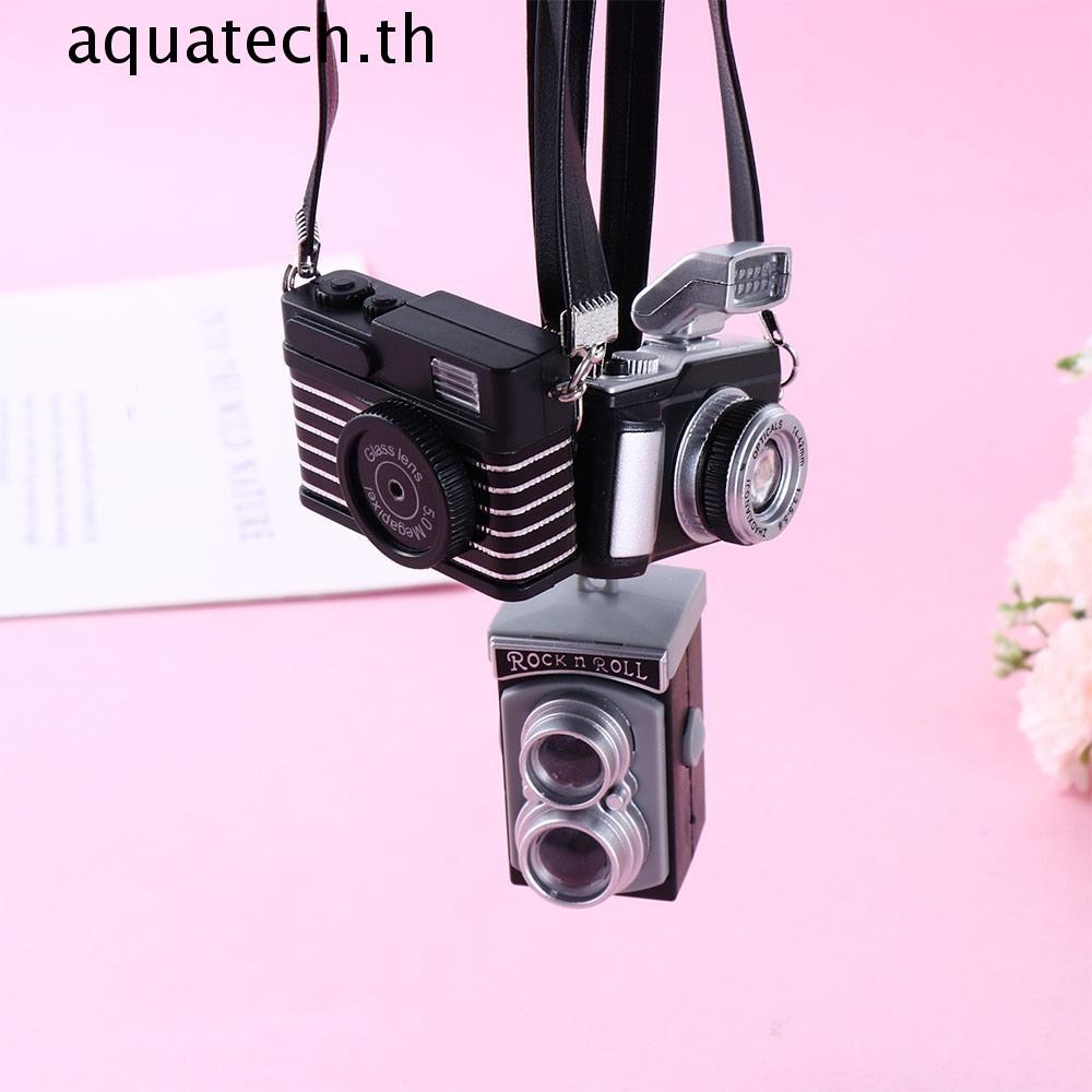 Aquatech Dollhouse Miniature กล้องเด็กของขวัญ Retro 1/12 ตุ๊กตาอุปกรณ์เสริมพลาสติกของเล่นตุ๊กตา Decals ตุ๊กตา SLR กล้อง