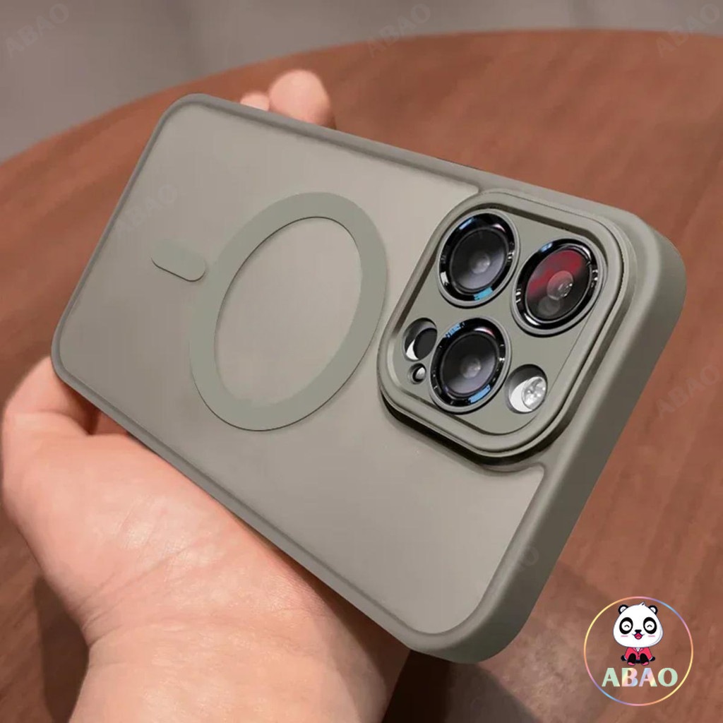 ABao แม่เหล็กหรูหรา Matte โปร่งแสงเกราะกันกระแทกสําหรับ iPhone 16 15 14 13 12 11 Pro Max สําหรับ Magnetic Wireless Charger Case Cover ราคา ถูกที่สุด ดีลบีเคเค แกลเลอรีภาพที่ 8