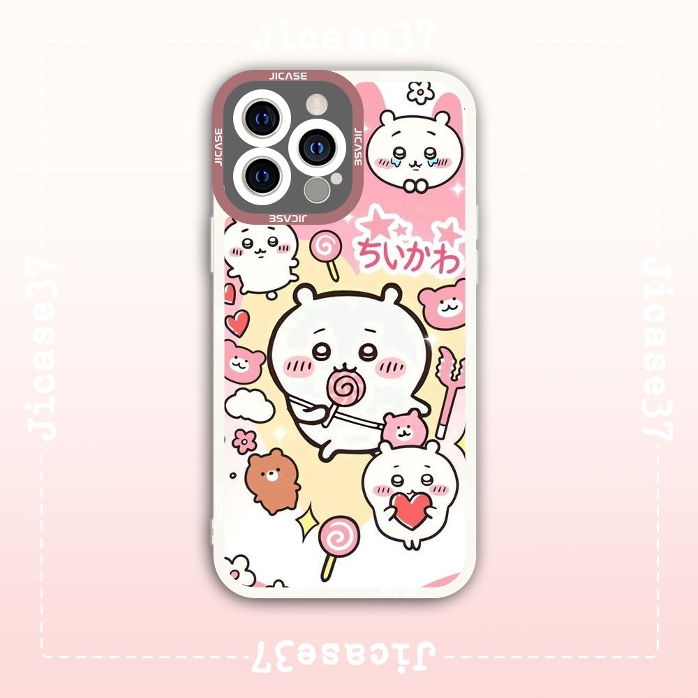 เคส iPhone Square Edge Samsung Xiaomi Oppo อะนิเมะ Chiikawa Nenka Chiisakute Kawaii Yatsu ตัวละคร Us