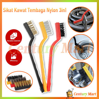 Sikat Kawat Set 3 pcs in 1 Nylon Sikat Kawat Pembersih Kompor Sikat Baja Wire Brush Set Kompor