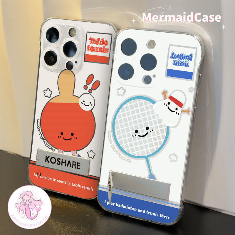 Table Tennis Badminton เข้ากันได้ iPhone 11 12 13 14 15 16 Pro Max X Xr XS Max 8 7 6 Plus SE 2020 ฝา