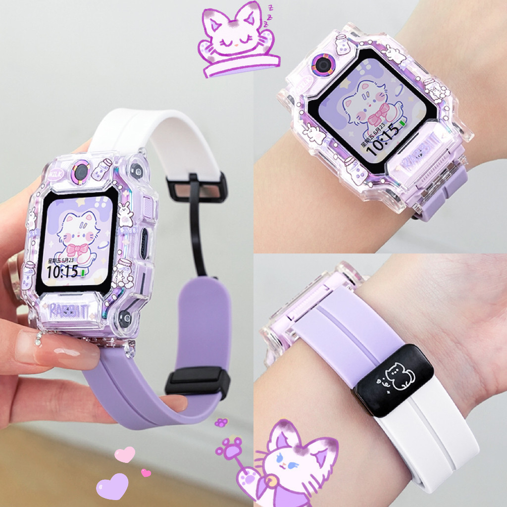 Imoo Z1 Z2 Z5 Z6 Z7 สายนาฬิกา imoo สาย imoo สายซิลิโคน สำหรับ imoo สายแท้ สายรัดแม่เหล็กพับสายคล้องคอ imoo กรณี imoo เคส
