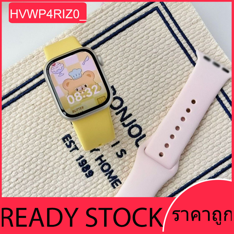 สายรัดซิลิโคนสีทึบสำหรับนาฬิกาอัจฉริยะ 11 10 9 87 6 SE 5 4 สายรัดซิลิโคนที่สะดวกสบาย เป็นมิตรกับผิวหนัง 38/42/46/49/45มม