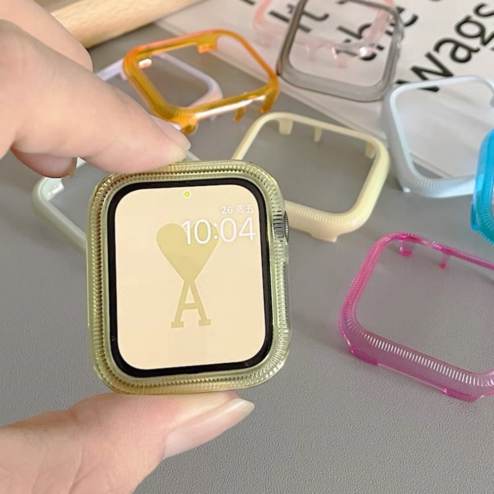 เคสแข็ง พีซี เหมาะสําหรับสมาร์ทวอทช์ซีรีส์ 10/9/8/7/6/5/กับ/4/3 รูปแบบเพชรเหมาะสําหรับ ฉันดู 49/46/45/44/42/41/40/38มม
