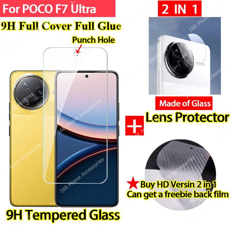 ฟิล์ม POCO F7 Ultra กระจกนิรภัยฟิล์มกันรอยกระจกเต็มรูปแบบกระจกกล้องป้องกันเลนส์เคลือบความเป็นส่วนตัว