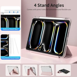 เคสกันกระแทก เคส For iPad Pro 12.9 2018-2022 11-13" 2024-2025 Gen11/10/9/8/7/6/5/4/3 Air5/4 Pro10.5 Air 13'M2 M3เคสไอ-XF