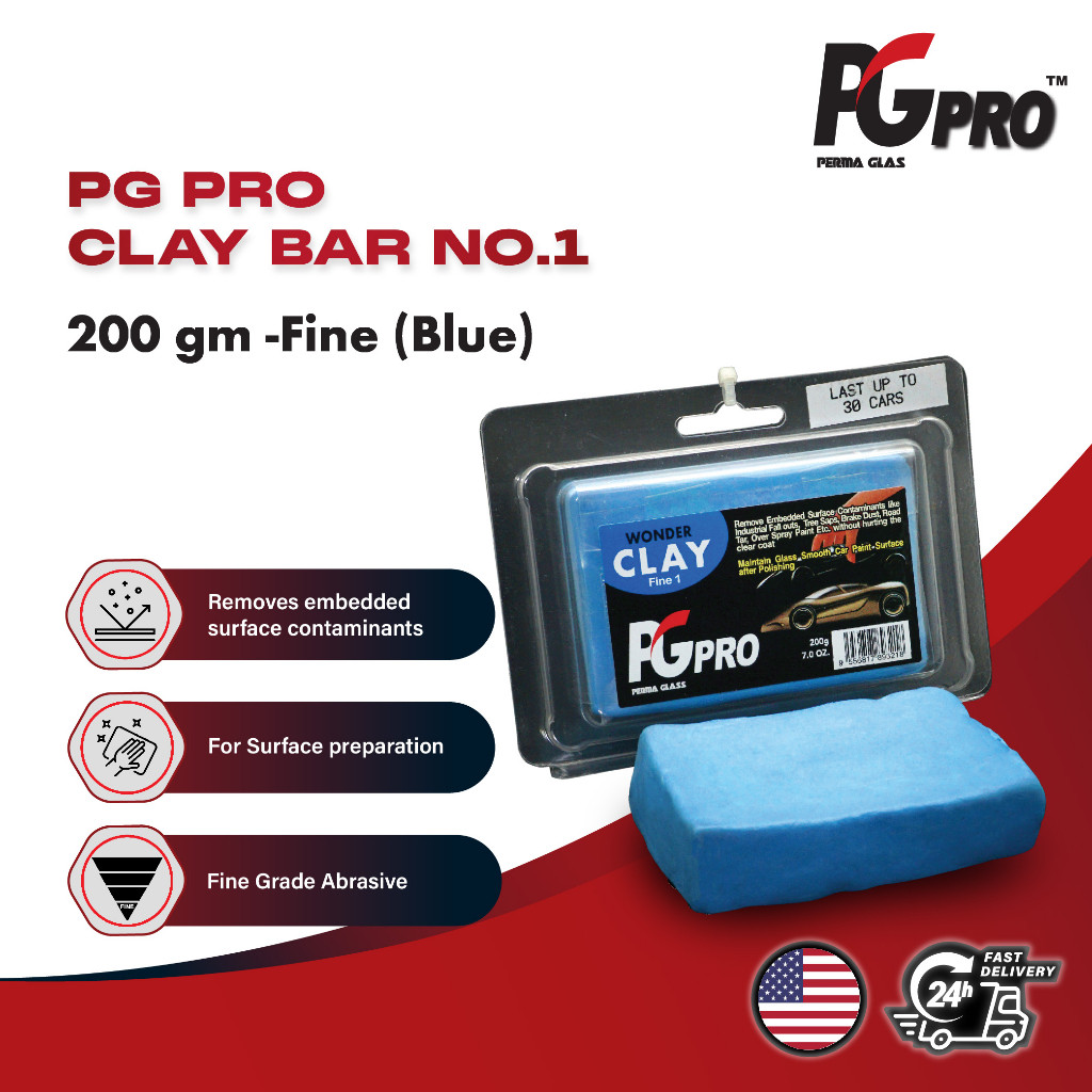PG Pro Clay Bar No.1 (200gm) - Fine (Blue) Kilang/Direct Manufacture/ Bulk Purchase