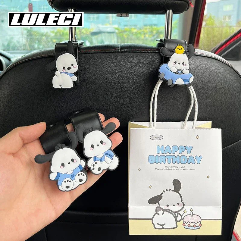 ตะขอหลังเบาะรถยนต์ใหม่น่ารักการ์ตูน Pacha Dog Car Hook อุปกรณ์จัดเก็บอเนกประสงค์ตกแต่งรถตะขอพลาสติก