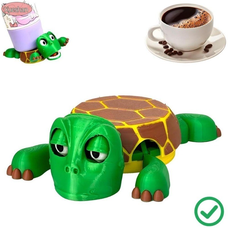 Fun Turtle Cup Pad 3d พิมพ์ Panicked เต่าถ้วย Mat ของเล่น