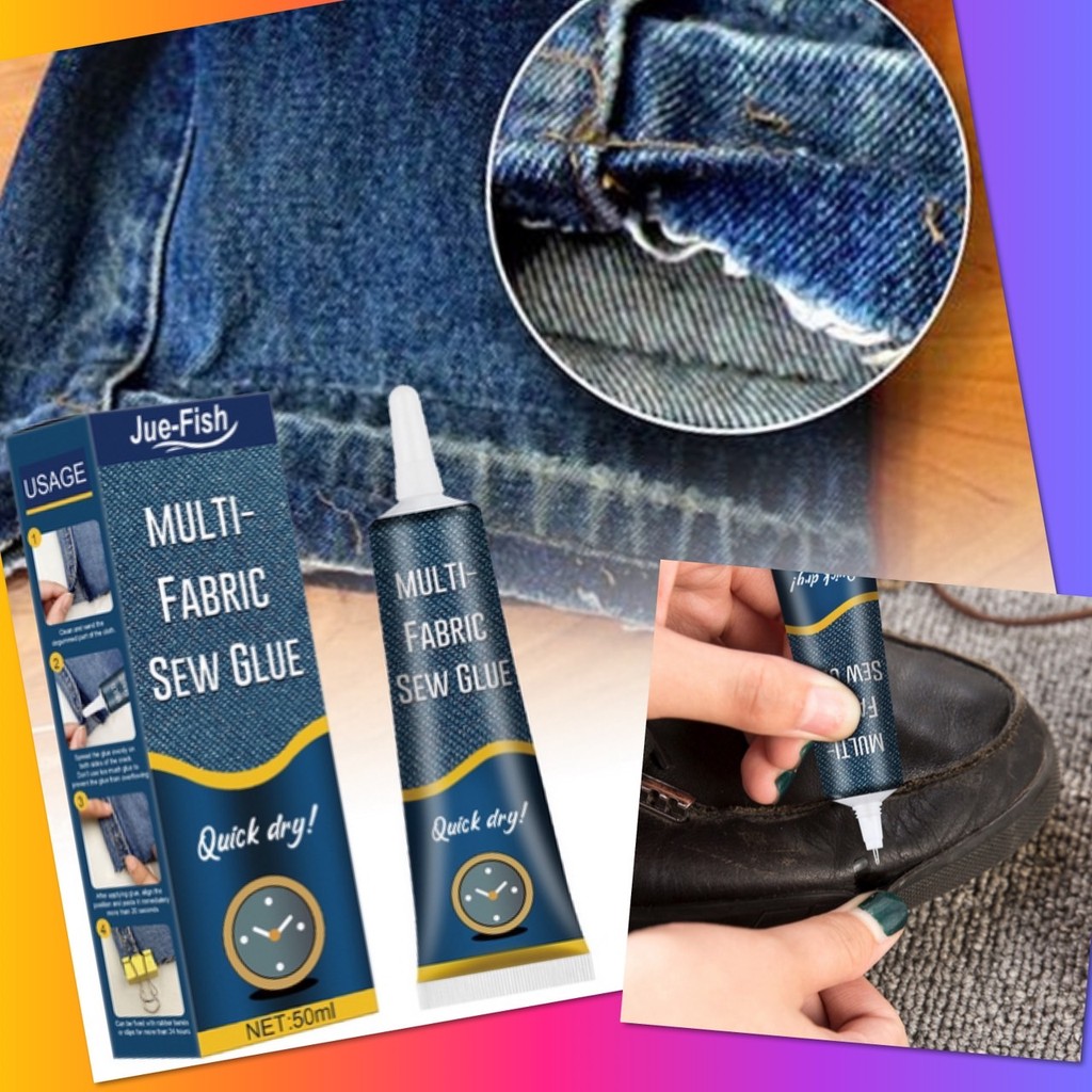 💖 กาว ติดผ้า กาวซ่อมผ้า กาวผ้า เย็บผ้า glue ยึดติด ซ่อม เสื้อผ้า กางเกง รุ่นอัพเกรด เพิ่มความเหนียวแน่น 💖