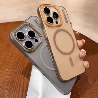 สําหรับ Realme 15 14 Pro Plus 14 Pro+ 15T GT 7T 7 Pro P3 Pro เคสโทรศัพท์แม่เหล็กเคลือบโปร่งแสงบางเฉียบกันกระแทกซิลิโคนแข็ง