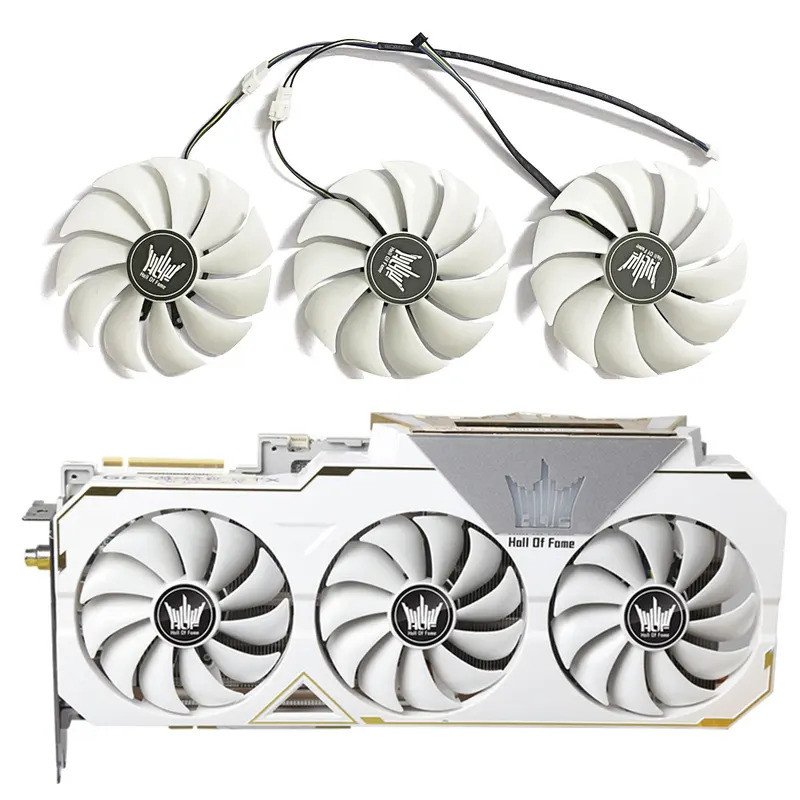 87 มม.FD9015U12S 12V 0.55A RTX2080Ti กราฟิกความร้อนพัดลมอ่างล้างจานสําหรับ GALAX RTX 2080Ti HOF RTX 