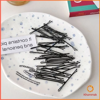 Khummak กิ๊บดำ 50 ชิ้น กิ๊บดำติดผม ทรงผมเรียบง่ายคลิปเล็ก วัสดุดีเยี่ยม hair clip