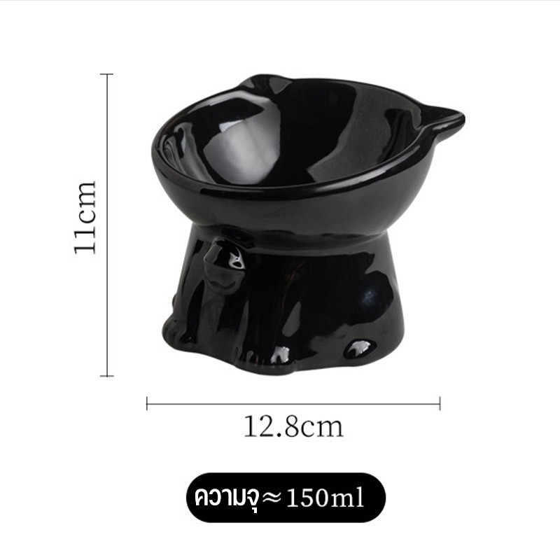 🐾 จัดส่งในกรุงเทพฯ 🐾ชามอาหารแมวเซรามิค ชามอาหารสัตว์เลี้ยง ชามทรงสูง ป้องกันการพลิกคว่ํา สุนัข แมว