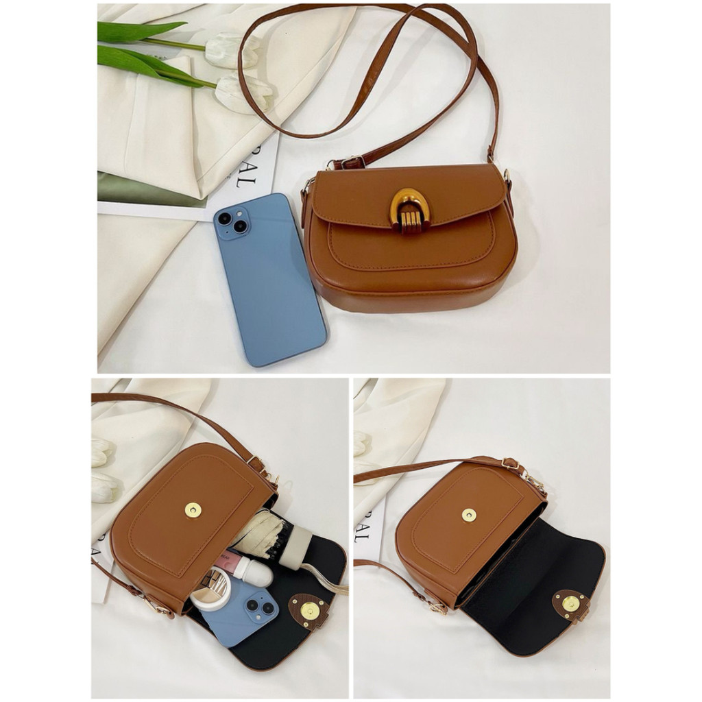 Retro Niche Underarm Bag Female New Style Fashion Korean Saddle Bag Simple All-Match Shoulder Bag