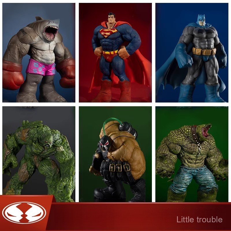 ของเล่น Mcfarlane DC Killer Croc & King Shark & Superman รุ่นสะสม โมเดลฟิกเกอร์ 10 ซม. MBPC