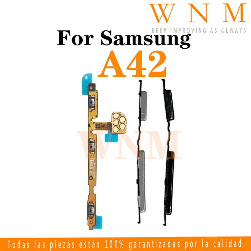 สําหรับ Samsung Galaxy A42 ปุ่มเปิดปิดปุ่มสวิทช์ด้านข้าง Key Volume Up Down Flex สายโทรศัพท์มือถือ Part