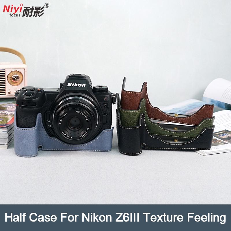 Nikon Z63 PU หนังสําหรับ Nikon Z6 III Z6 Mark III Body Mirrorless กล้อง Retro ลิ้นจี่รูปแบบป้องกันกร