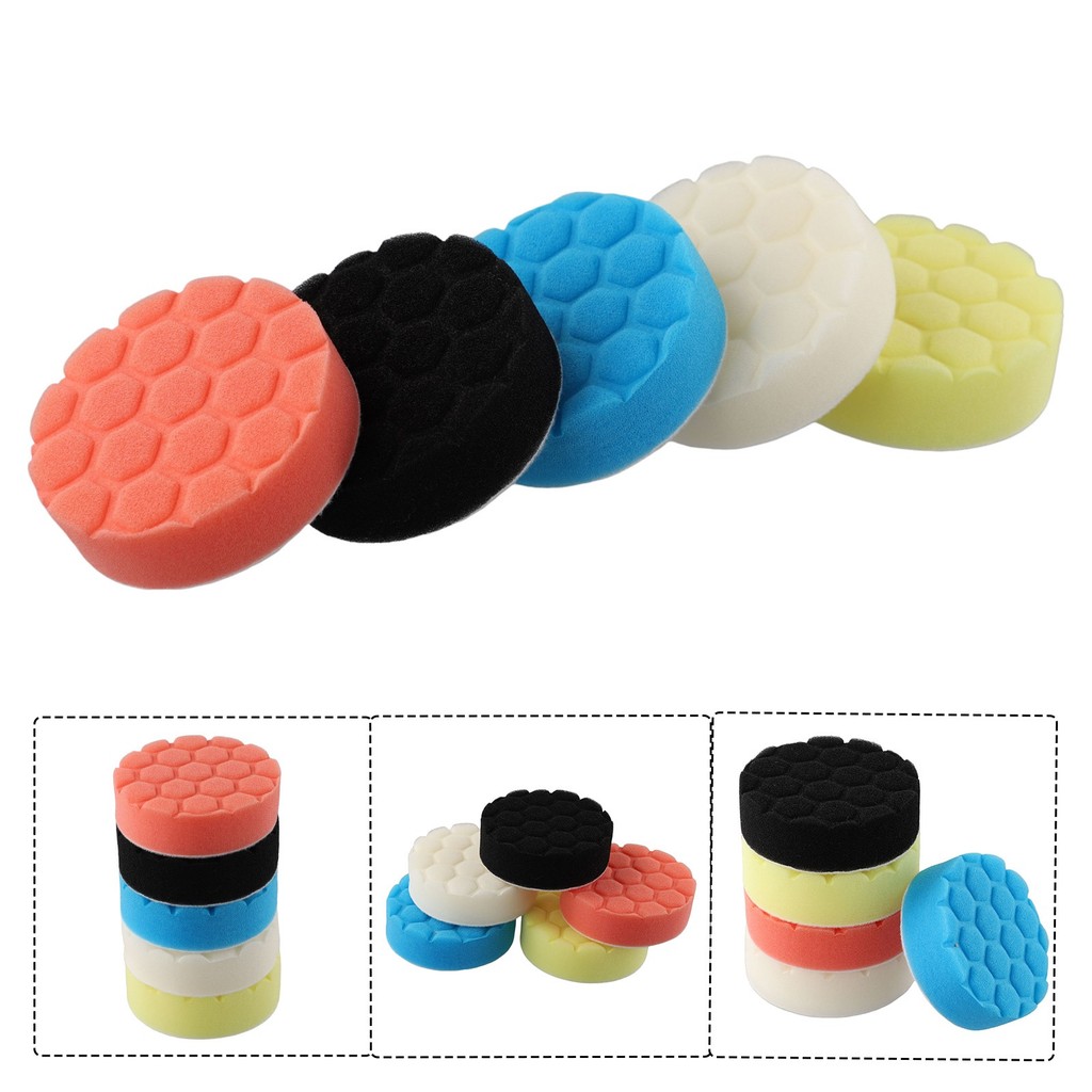 <bestshe> 5 ชิ้น 3/5/6/7 นิ้วฟองน้ําขัดเงาชุดขัดแว็กซ์รถขัดอัตโนมัติใช้ - รูปที่ 6