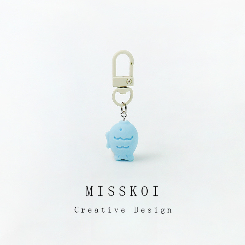 Mjt สนุกจําลองทองแดงปลาย่างบิสกิตพวงกุญแจอาหารตลกกระเป๋าเป้สะพายหลังกระเป๋าจี้อุปกรณ์เสริม